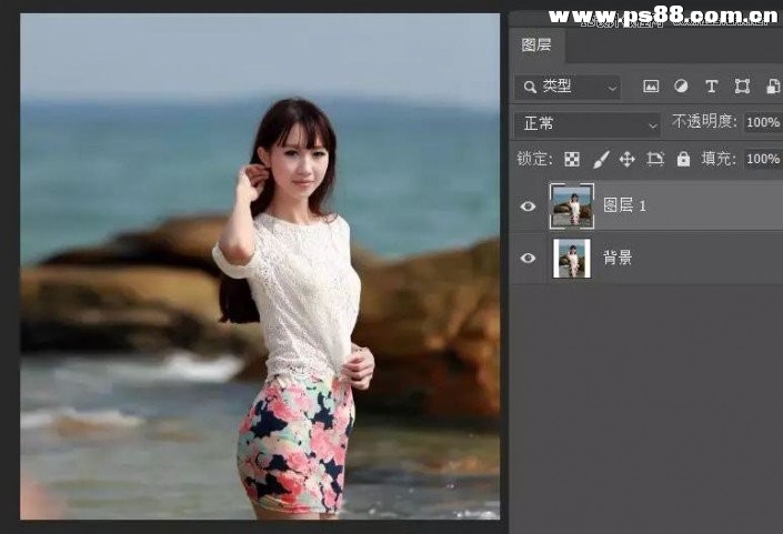 Photoshop巧用内容识别工具给人物进行缩放