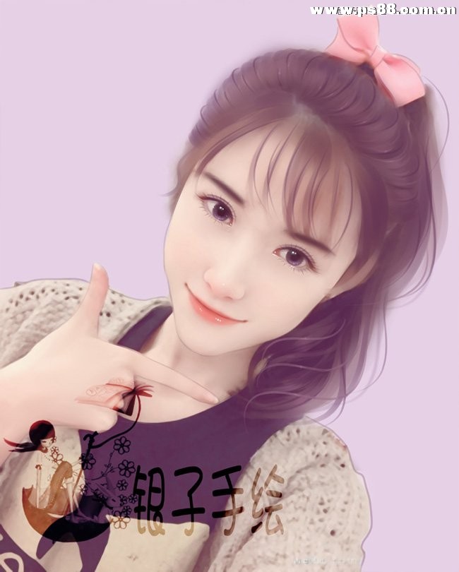 photoshop结合SAI把人物转成唯美手绘效果,PS教程,