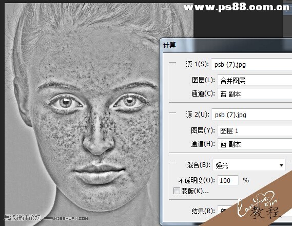 Photoshop给满脸雀斑的人像照片美容磨皮,PS教程