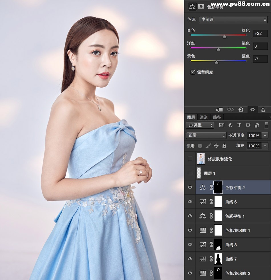 Photoshop给曝光不足的美女人像美白美肤,PS教程,